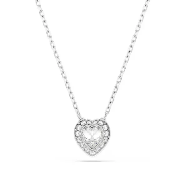 Swarovski Μενταγιόν Ariana Grande Μείξη κοπών, Καρδιά, Λευκό, Επιμετάλλωση ροδίου 5720852