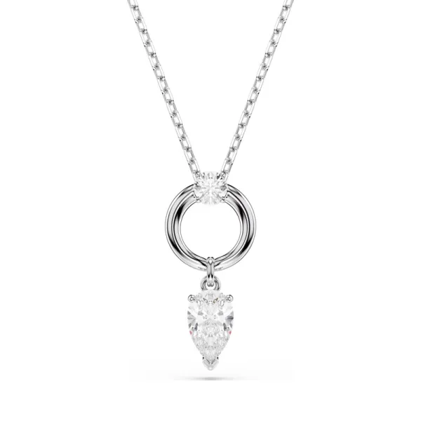 Swarovski Μενταγιόν Mesmera Κοπή Pear, Λευκό, Επιμετάλλωση ροδίου 5723146