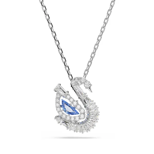 Swarovski Μενταγιόν Swan Μείξη κοπών, Κύκνος, Μπλε 5723389