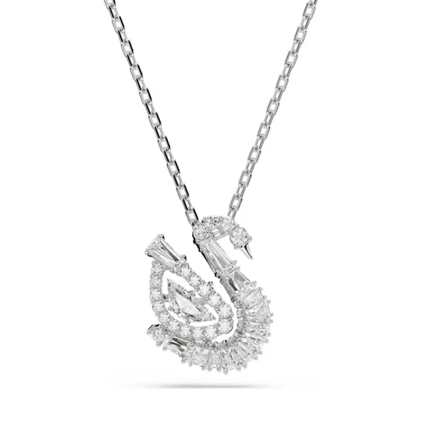 Swarovski Μενταγιόν Swan Μείξη κοπών, Κύκνος, Λευκό 5732412