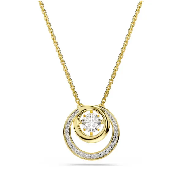 Swarovksi Μενταγιόν Hyperbola Στρογγυλή κοπή, Λευκό, Επιμετάλλωση σε χρυσαφί τόνο 5738248