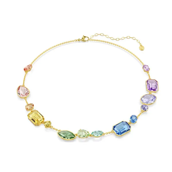 Swarovksi Κολιέ Gema Μείξη κοπών, Πολύχρωμο, Επιμετάλλωση σε χρυσαφί τόνο 5741584