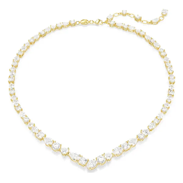 Swarovksi Κολιέ Mesmera Μείξη κοπών, Λευκό, Επιμετάλλωση σε χρυσαφί τόνο 5743826