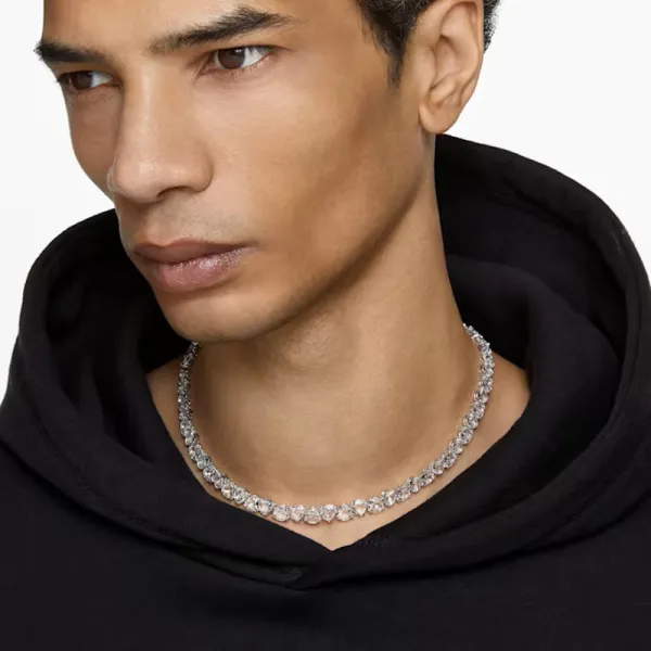 Swarovski Κολιέ Κοπή Χιλιετίες Τριλιάντος, Λευκό, Επιμετάλλωση ροδίου 5621138