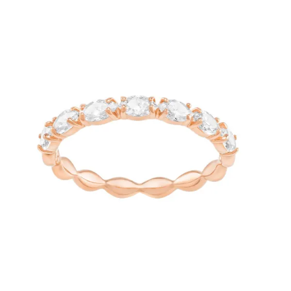 Swarovski Δαχτυλίδι Βίκτορ Μαρκησία Λευκό, Επιμετάλλωση σε ροζ χρυσαφί τόνο 5351769