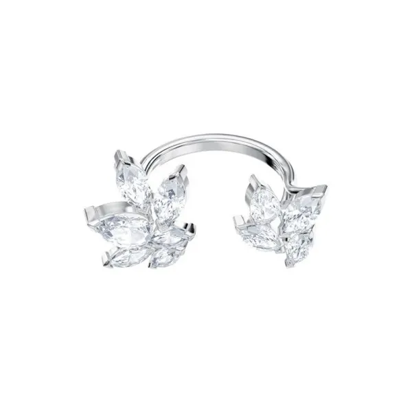 Swarovski Louison Open Ring, White, Rhodium plated 5372962
