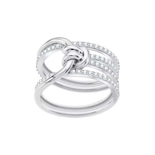 Swarovski Lifelong Wide Ring, White Silver 5412039