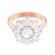 Swarovski Δαχτυλίδι Λιακάδα Ήλιος, Λευκό, Επιμετάλλωση σε ροζ χρυσαφί 5459599