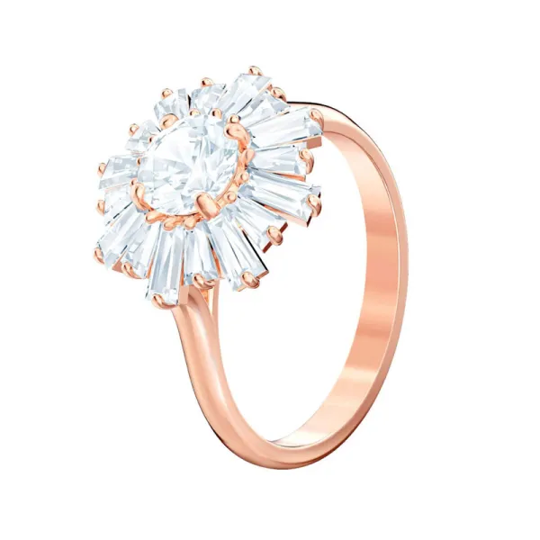 Swarovski Δαχτυλίδι Λιακάδα Ήλιος, Λευκό, Επιμετάλλωση σε ροζ χρυσαφί 5459599