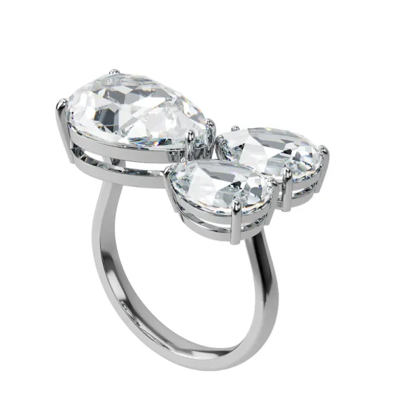 Swarovski Millenia cocktail ring Pear cut crystals