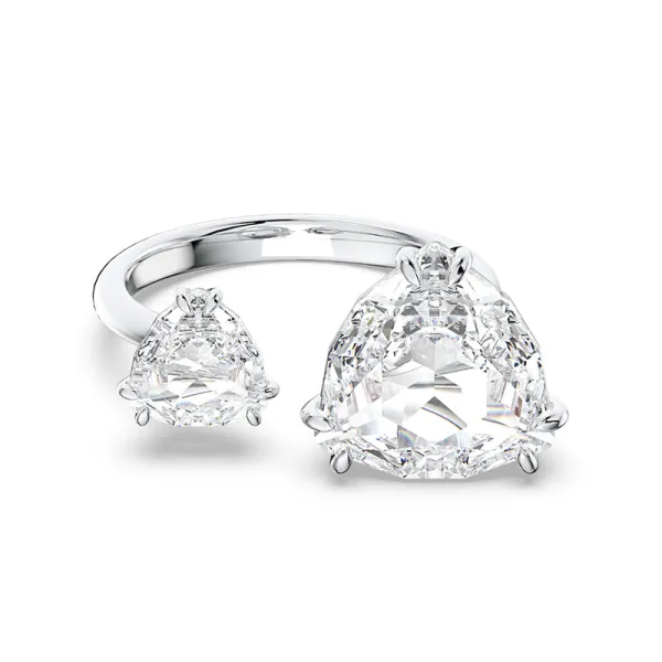 SWAROVSKI Millenia open ring Trilliant cut, White, Rhodium plated 5609005