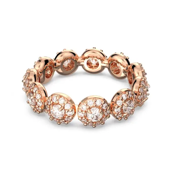 SWAROVSKI Δαχτυλίδι Constella Στρογγυλό κόψιμο, Pavé, Λευκό, επιχρυσωμένο σε ροζ χρυσό 5636274
