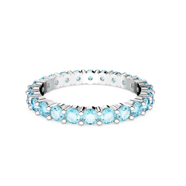 SWAROVSKI Δαχτυλίδι Matrix Στρογγυλό κόψιμο, Μπλε, με ρόδιο 5658668