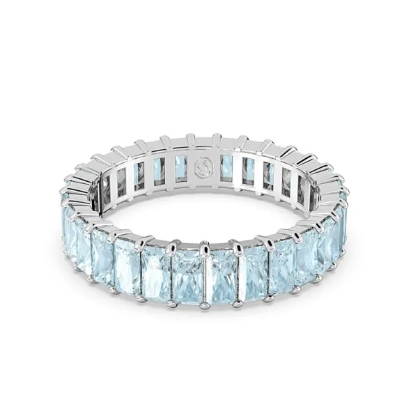 Δαχτυλίδι Swarovski Μήτρα κομμένο μπαγκέτα, μπλε, επιροδιωμένο 5661910