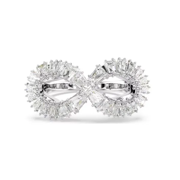 Swarovski Δαχτυλίδι κοκτέιλ Hyperbola Άπειρο, Λευκό, Επιμετάλλωση ροδίου 5679694