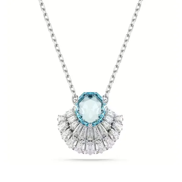 Swarovski Idyllia pendant Shell, Blue, Rhodium plated 5689195