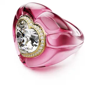Swarovksi Δαχτυλίδι κοκτέιλ Dulcis Κοπή Heart, Pavé, Καρδιά, Ροζ 5709995