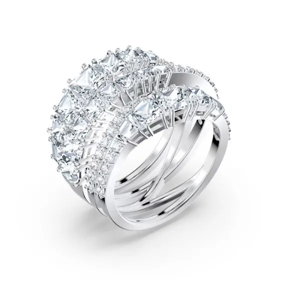 Swarovski Δαχτυλίδι Λευκό Επιμετάλλωση ροδίου 5584646