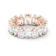 Swarovski Δαχτυλίδι Vittore Κρύσταλλα Λευκό, Επιμετάλλωση σε ροζ χρυσαφί τόνο 5585425
