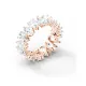 Swarovski Δαχτυλίδι Vittore Κρύσταλλα Λευκό, Επιμετάλλωση σε ροζ χρυσαφί τόνο 5585425