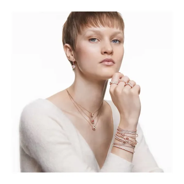 Swarovski Δαχτυλίδι Vittore Κρύσταλλα Λευκό, Επιμετάλλωση σε ροζ χρυσαφί τόνο 5585425