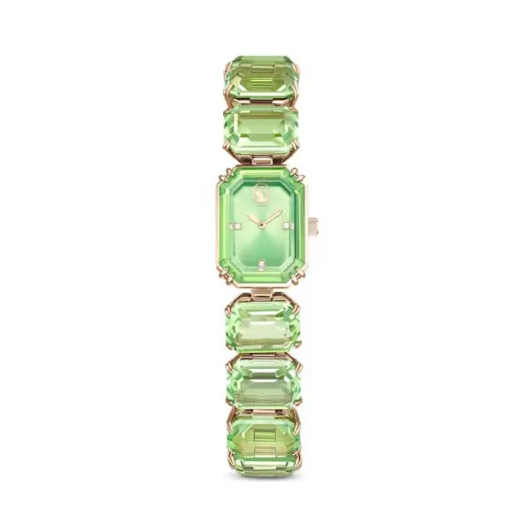 Swarovski Ρολόι Βραχιόλι σε κομμένο οκτάγωνο φινίρισμα πράσινης σαμπάνιας σε χρυσό τόνο 5630834