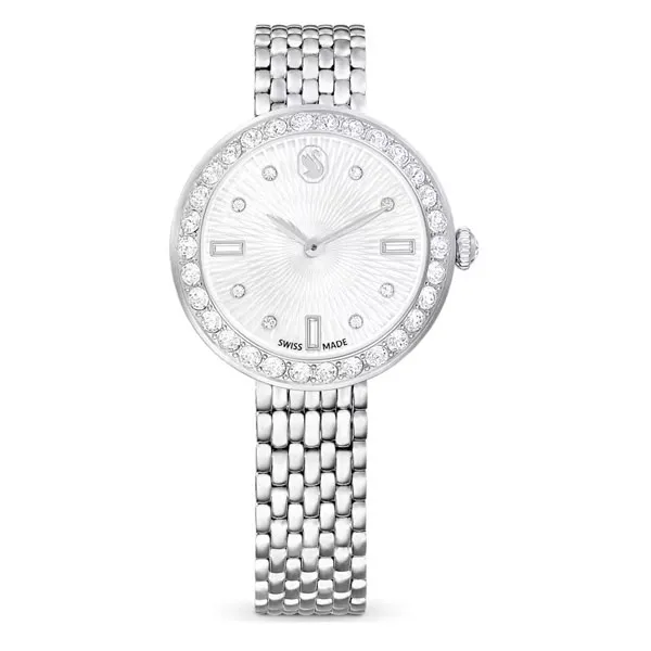 Swarovski Ρολόι Certa Eλβετικής κατασκευής, Μεταλλικό μπρασελέ, Ασημί τόνος, Ανοξείδωτο ατσάλι 5673022