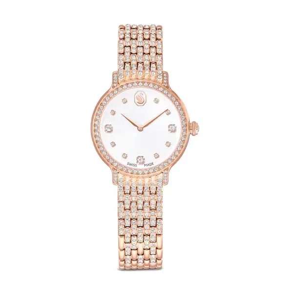 Swarovski Ρολόι Imber Swiss Made, Μεταλλικό μπρασελέ, Ροζ χρυσαφί τόνος, Φινίρισμα σε χρυσό σαμπανί τόνο 5741227