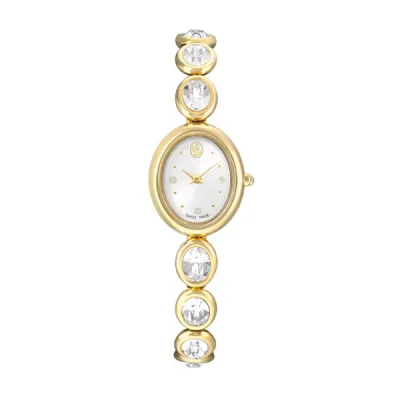 Swarovksi Ρολόι Imber oval Swiss Made, Μεταλλικό μπρασελέ, Χρυσαφί τόνος, Φινίρισμα σε χρυσό τόνο 5754812